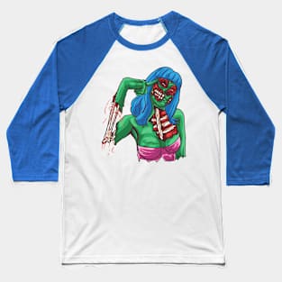 scary zombie smiling Baseball T-Shirt